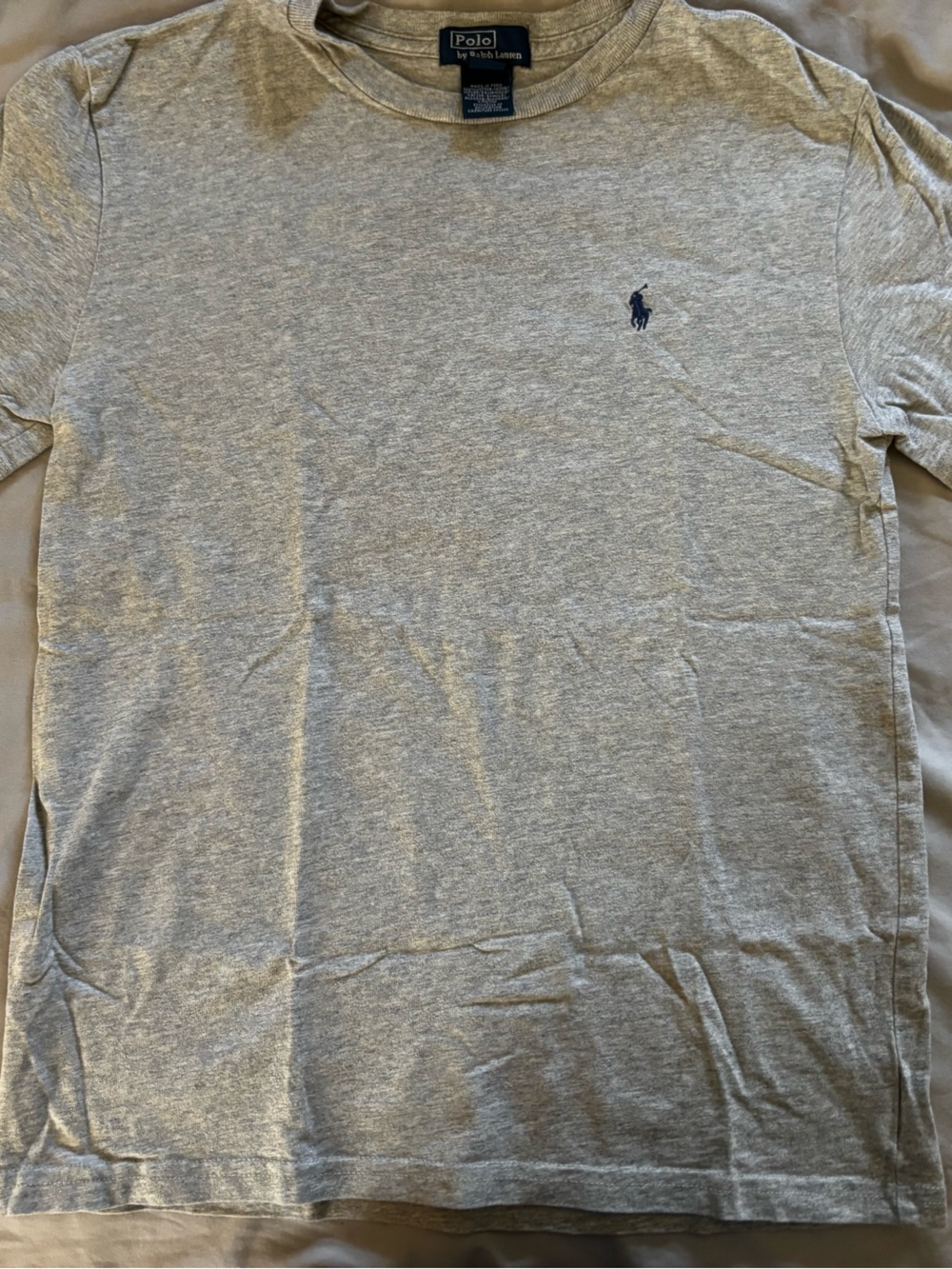 Polo by Ralph Lauren Light Heather Gray Short Sleeve Crewneck Tee